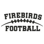 Firebirds Football Black Embroidery