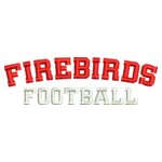 Firebirds Football Bird Red & White Embroidery