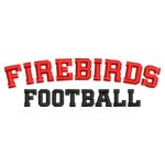 Firebirds Football Bird Red & Black Embroidery