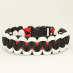 White-Black-Red Bracelet