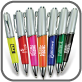 Pens Pens-Ballpoint-Gel Ink; Pens-Ballpoint-Plunger Action; Pens-Ballpoint-With Grip Section, Metallic Blue, Metallic Charcoal, Translucent Blue, Translucent Charcoal, Translucent Green, Translucent Orange, Translucent Purple, Translucent Red , Medium point, gel black ink , www.azprecisiongraphics.com