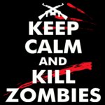 Halloween Stay Calm And Kill Zombie White Tex