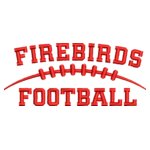 Firebirds Football Bird Red Embroidery