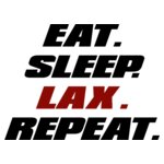 Eat Sleep Lax Repeat Black Design