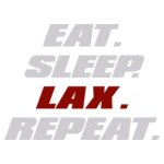 Eat Sleep Lax Repeat Grey Design