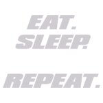 Eat Sleep Lax Repeat White Design