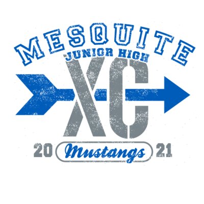 Mesquite Junior High School Cross Country Royal Blue Design