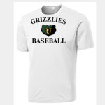 White Performance Tee Greenfield Bat Design