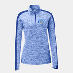 Ladies PosiCharge ® Electric Heather Colorblock 1/4 Zip Pullover