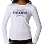 Ladies White Thermal Falcons Shirt