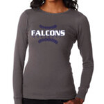 Ladies Grey Thermal Falcons Shirt