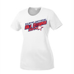 All Stars Ladies Performance White Shirt  (9-10 Roster Back Design)