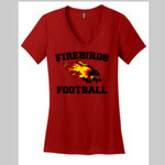 Firebirds Football Ladies Red V-Neck