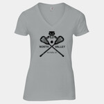 Ladies Grey V-Neck