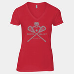 Ladies Maroon V-Neck