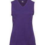 B-Core Girls Performance Solid Color Lap - Neck Sleeveless Tee