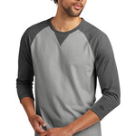 Sueded Cotton Blend 3/4 Sleeve Baseball Raglan Tee