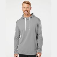 Men's Textured Mixed Media Midweight Hooded Sweatshirt Thumbnail