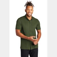 Stretch Pique Full Button Polo Thumbnail