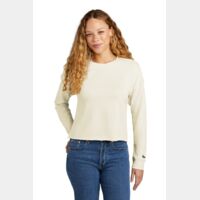 Women's Tri Blend Fleece Crop Crew Thumbnail