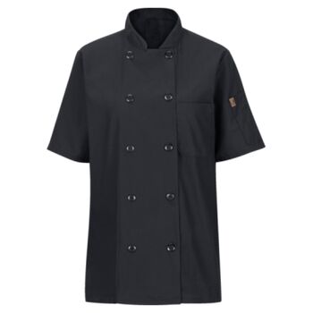 Women's Mimix™ Short Sleeve Chef Coat with OilBlok Thumbnail