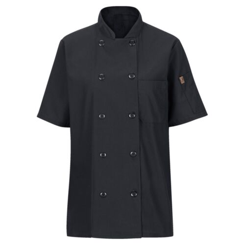 Women's Mimix™ Short Sleeve Chef Coat with OilBlok Thumbnail