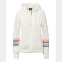 Women's Striped Sleeves Full-Zip Hooded Sweatshirt Thumbnail