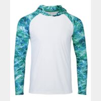 Men's Biloxi Performance Colorblocked Hooded Long Sleeve T-Shirt Thumbnail