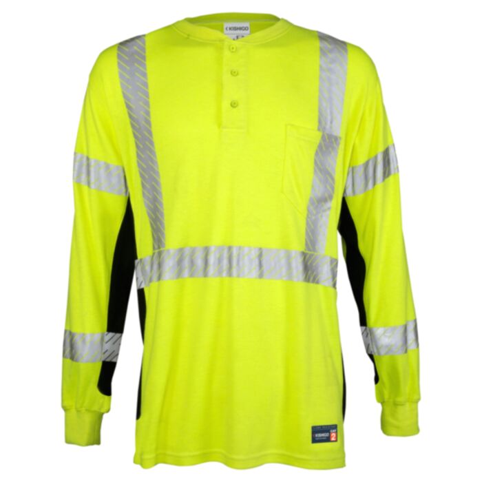 Unisex Tall FR Long Sleeve Henley T-Shirt Thumbnail