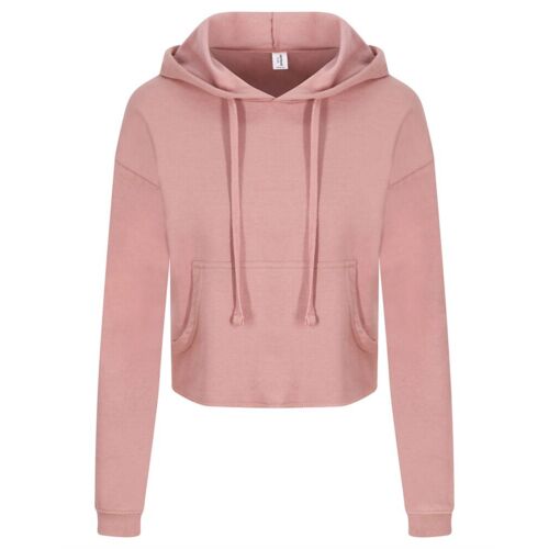 Women's Girlie Cropped Hooded Fleece with Pocket Thumbnail