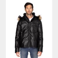 Unisex Vegan Leather Puffer Jacket Thumbnail