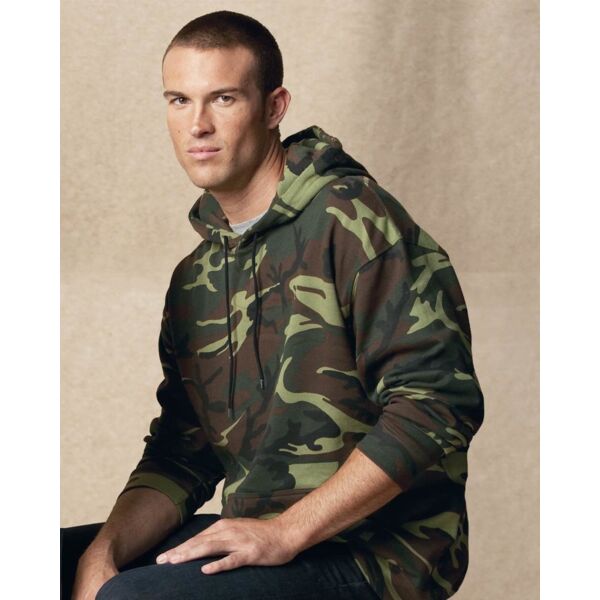 Unisex Camo Fleece Hoodie Sweatshirt Thumbnail