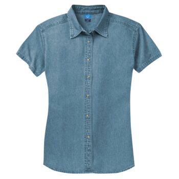 Women's Short Sleeve Value Denim Shirt Thumbnail