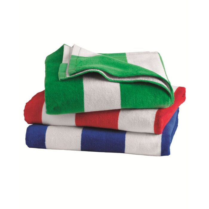 Cabana Stripe Velour Beach Towel Thumbnail