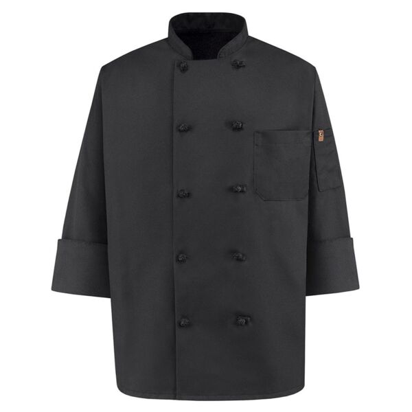 Black Knot Button Chef Coat Thumbnail