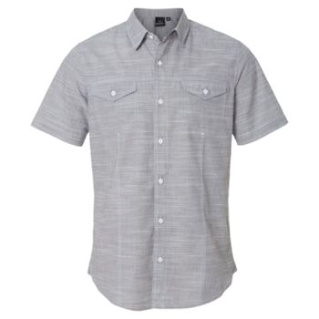 Men's Textured Solid Short Sleeve Shirt Thumbnail