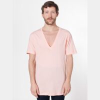 6456 Sheer Jersey V-Neck S/S Summer T-Shirt Thumbnail