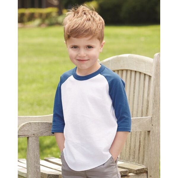 Toddler Three-Quarter Sleeve Baseball Jersey Thumbnail