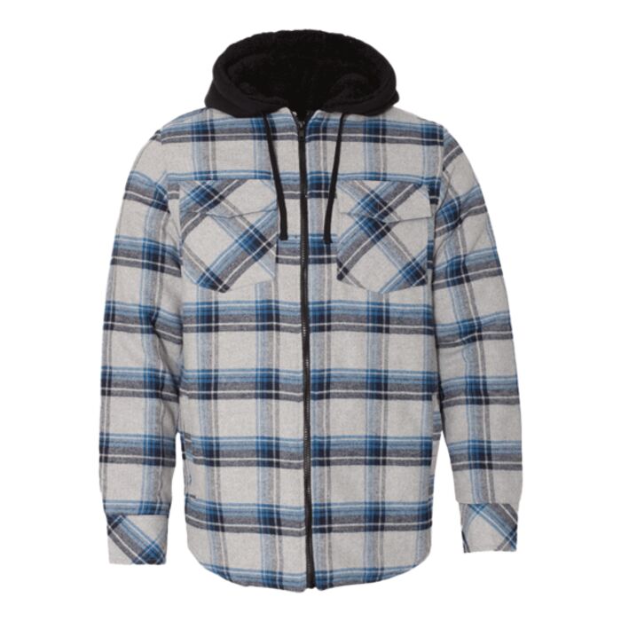 Men's Quilted Flannel Hooded Jacket Thumbnail