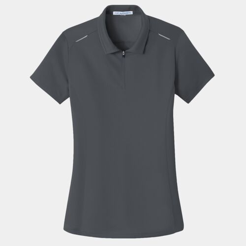 Women's Pinpoint Mesh Zip Polo Thumbnail