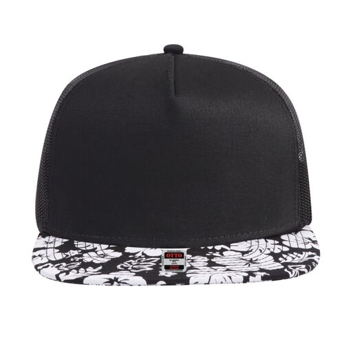 OTTO CAP "OTTO SNAP" 5 Panel Mid Profile Mesh Back Trucker Snapback Hat Thumbnail