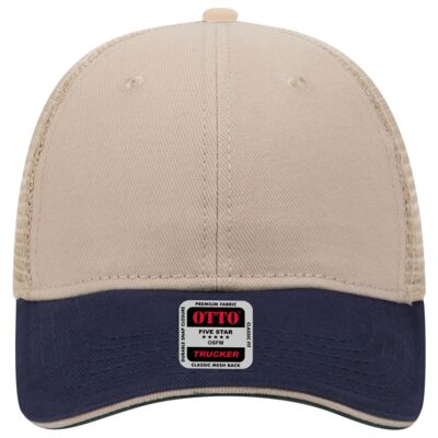 OTTO CAP 6 Panel Low Profile Mesh Back Trucker Hat Thumbnail