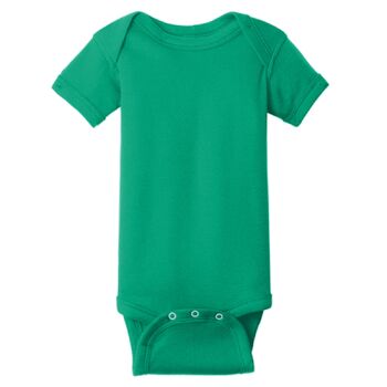 Infant Short Sleeve Baby Rib Bodysuit Thumbnail