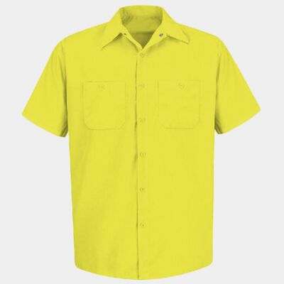 Men's Tall Enhanced Visibility Short Sleeve Work Shirt Thumbnail