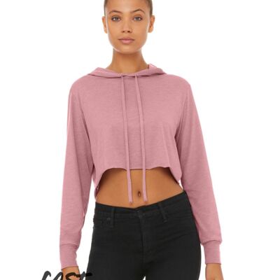 Women’s Triblend Crop Long Sleeve Hoodie Thumbnail