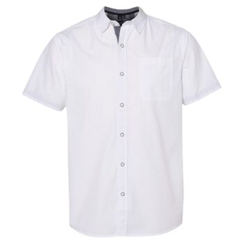 Men's Peached Printed Poplin Short Sleeve Shirt Thumbnail