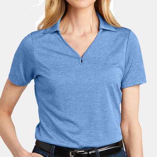 Ladies Shadow Stripe Polo Thumbnail