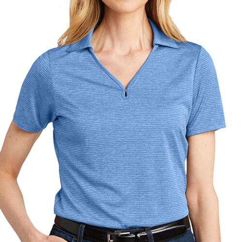 Ladies Shadow Stripe Polo Thumbnail