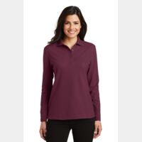 Ladies Silk Touch Long Sleeve Polo Thumbnail