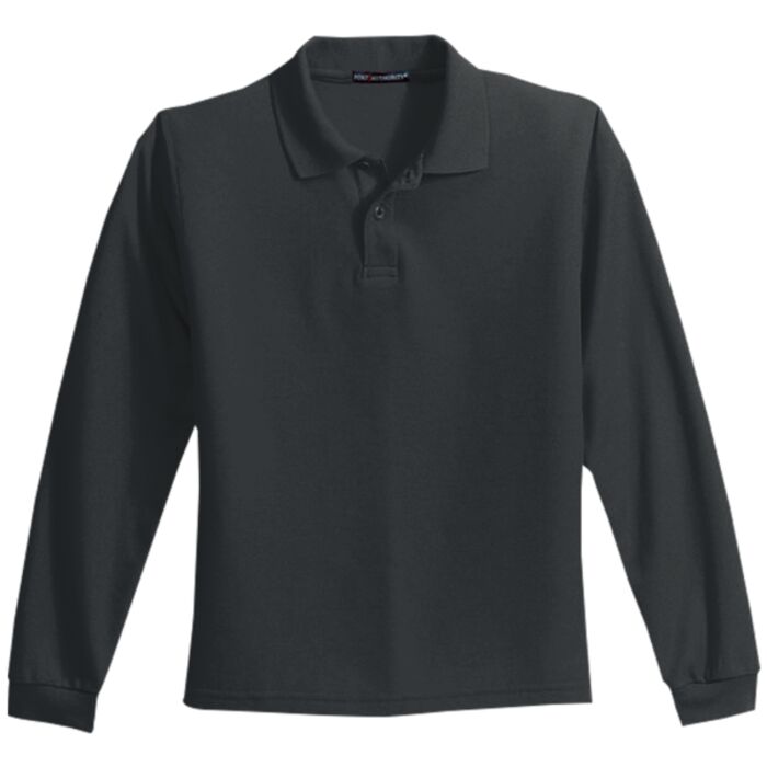 Youth Long Sleeve Silk Touch Polo Thumbnail